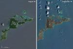 Satellite images show devastation in Caribbean